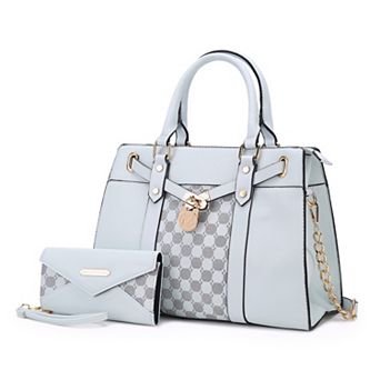 MKF Collection 2 pc Christine Circular Print Satchel Bag & Wallet
