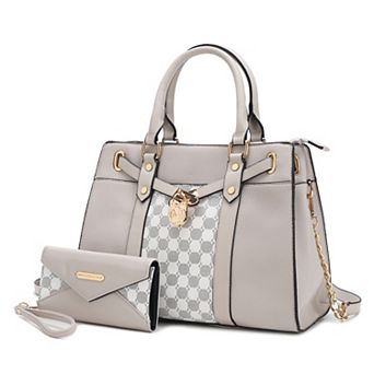 MKF Collection 2 pc Christine Circular Print Satchel Bag & Wallet