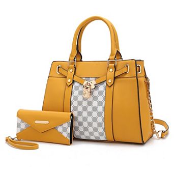 MKF Collection 2 pc Christine Circular Print Satchel Bag & Wallet