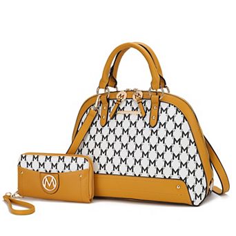 MKF Collection 2 pc Frida Faux Leather Satchel Bag & Wallet