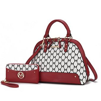 MKF Collection 2 pc Frida Faux Leather Satchel Bag & Wallet