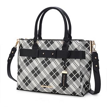 MKF Collection Vivian Plaid Satchel Bag