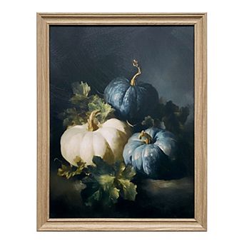 Traditional Blue Pumpkin Framed Wall Art