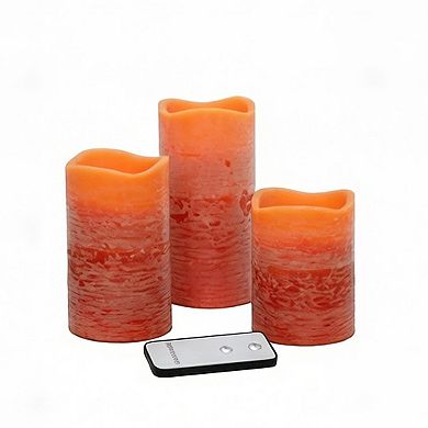 Fitz & Floyd 3-Pack LED Wax Pillars with Remote