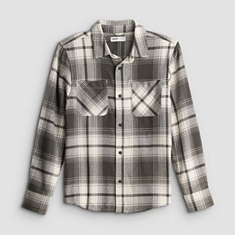 Boys 8-20 Sonoma Goods For Life® Supersoft Flannel Long-Sleeve Shirt in Regular and Husky