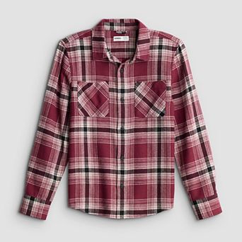 Boys 8-20 Sonoma Goods For Life® Supersoft Flannel Long-Sleeve Shirt in Regular and Husky