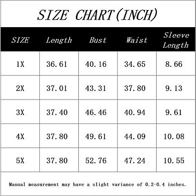 Women's Plus Size U-Neck Knit Dress Soft Short Sleeve Summer Dress