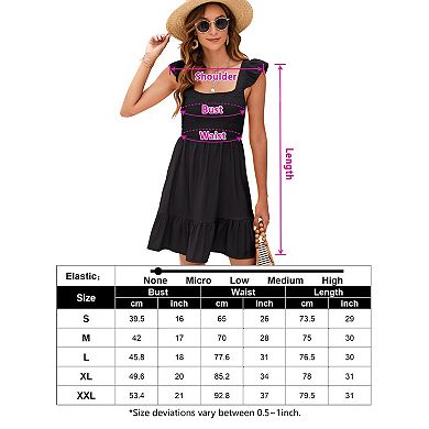 Women's Sheer Ruffle Sleeve Midi Dress with Back Tie
