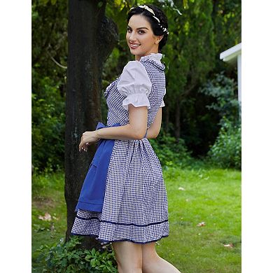 Women's Three-Piece Traditional Dirndl Dress Set for Festival Celebrations
