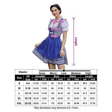 Women's Three-Piece Traditional Dirndl Dress Set for Festival Celebrations