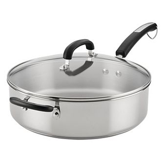 Farberware® Brilliance 6-qt Stainless Steel Saute Pan with Lid & Helper Handle