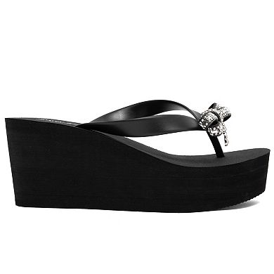 Juicy by Juicy Couture Boujee Women's Open Toe Platform Wedge Sandals