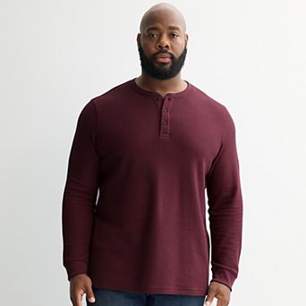 Big & Tall Sonoma Goods For Life® Long Sleeve Waffle Henley