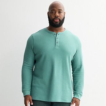 Big & Tall Sonoma Goods For Life® Long Sleeve Waffle Henley