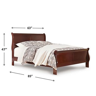 Deyr Sleigh Bed, Louis Philippe Moulding