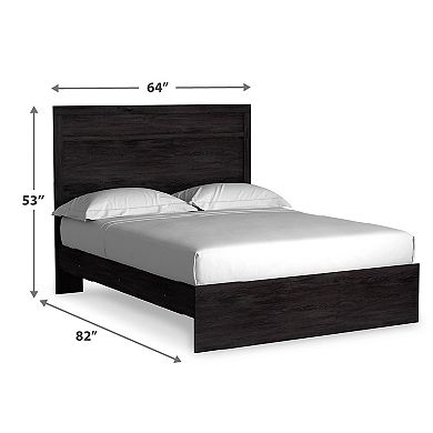 Isnk Bed w Plank Headboard