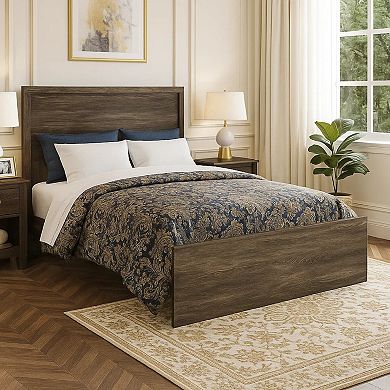Isnk Bed w Plank Headboard