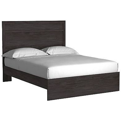 Isnk Bed w Plank Headboard