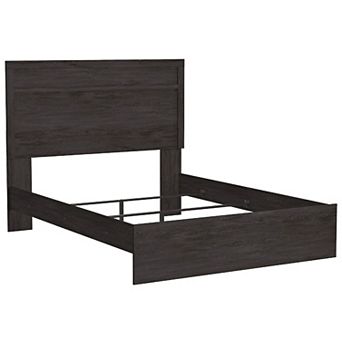 Isnk Bed w Plank Headboard