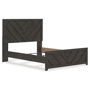 Bed, Chevron Pattern, Panel Headboard