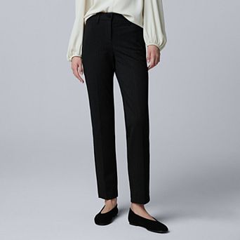 Petite Simply Vera Vera Wang Mid-Rise Slim Straight Ponte