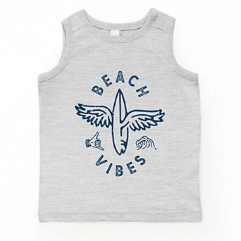 Beach Vibes Surfboard Wings - Youth Tank Top