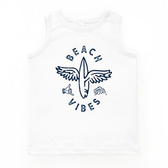Beach Vibes Surfboard Wings - Youth Tank Top