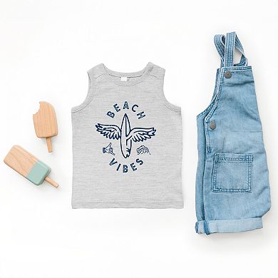 Beach Vibes Surfboard Wings - Toddler Graphic Tank