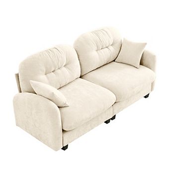 Merax Loveseat Cloud Sectional Couches Chenille Fabric