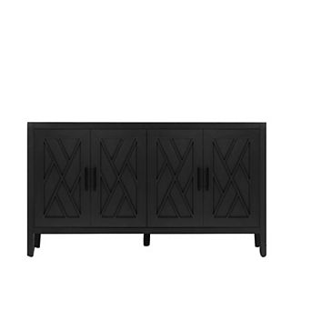 Merax 4 Door Wooden Storage Cabinet Console Table Sideboard