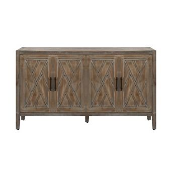 Merax 4 Door Wooden Storage Cabinet Console Table Sideboard