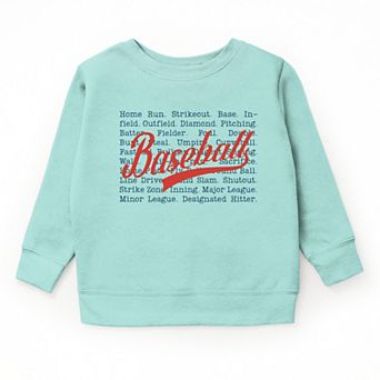 Baseball Words Stacked - Youth Graphic Sweatshirt