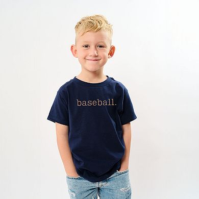 Baseball Typewriter - Youth Short Sleeve Graphic T-Shirt