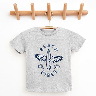 Beach Vibes Surfboard Wings - Youth Short Sleeve Graphic T-Shirt