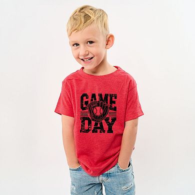 Baseball Game Day Glove - Youth Short Sleeve Graphic T-Shirt