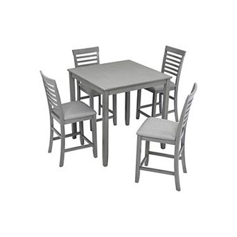 Merax 5 pc Counter Height Solid Wood Dining Set