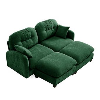 Merax Cloud Sectional Couches Premium Chenille Fabric Paired With Soft Throw Pillows Loveseats