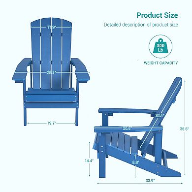 Adirondack Chairs Patio Chairs with Big Armrests for Patio, Lawn and Backyard