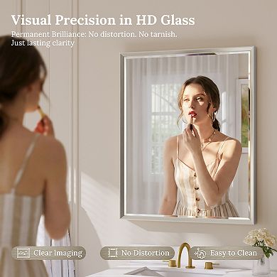 Bathroom Mirror, Beveled Frame Bathroom Mirror for Over Sink, Wall Mirror for Home Decor