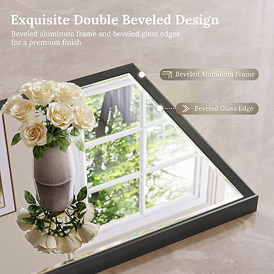 Bathroom Mirror, Beveled Frame Bathroom Mirror for Over Sink, Wall Mirror for Home Decor