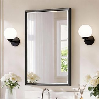 Bathroom Mirror, Beveled Frame Bathroom Mirror for Over Sink, Wall Mirror for Home Decor