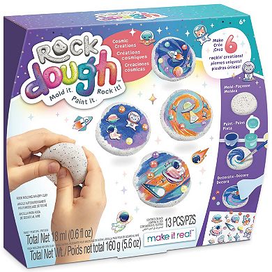 Make It Real Rock Dough Cosmic Creations DIY Molding Clay Craft Set
