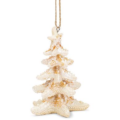 Starfish Tree Natural Brown 4 x 3 Resin Stone Decorative Hanging Ornament