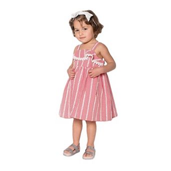 Baby Girl's Sleeveless Red Checkered Dress