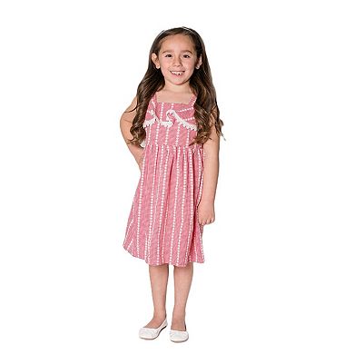 Baby Girl's Sleeveless Red Checkered Dress