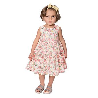 Baby Girl's Pink Floral Cotton Dress