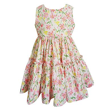 Baby Girl's Pink Floral Cotton Dress