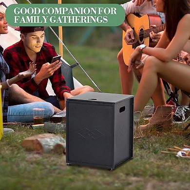 Propane Tank Cover Table, Outdoor Gas Cylinder Hideaway Storage Box with Side Handles