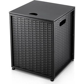 Propane Tank Cover Table, Outdoor Gas Cylinder Hideaway Storage Box with Side Handles