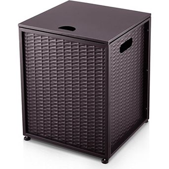 Propane Tank Cover Table Outdoor Gas Cylinder Hideaway Storage Box with Side Handles